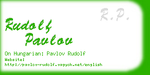 rudolf pavlov business card